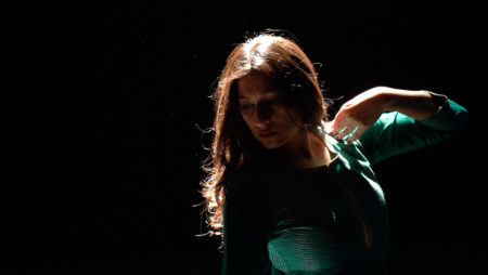 A photo of a woman dancing