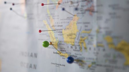 A map showing Indonesia